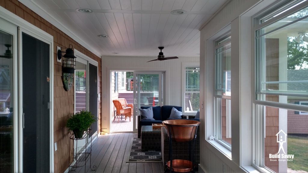 Completed Interior of the Hiatt Porch with Furnishings