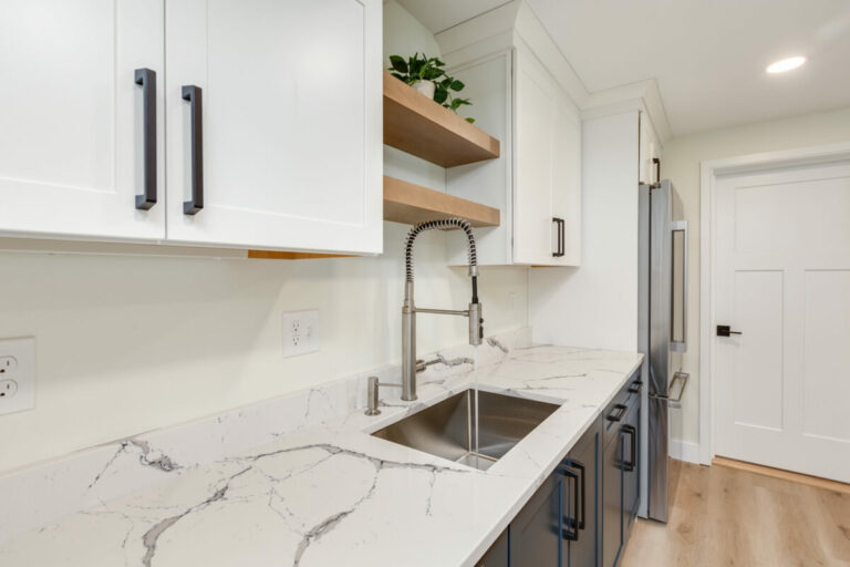 kitchenette area in bedford nh basement remodel