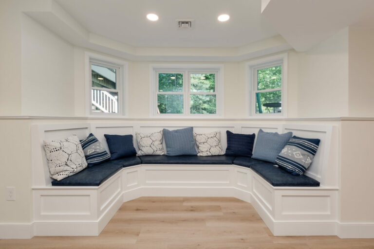 cozy nook in bedford nh basement remodel